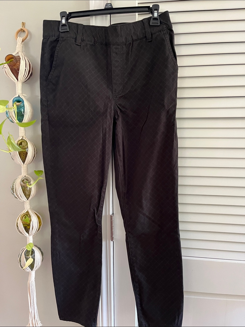 Juicy Couture Black Diamond-Pattern Straight Trousers